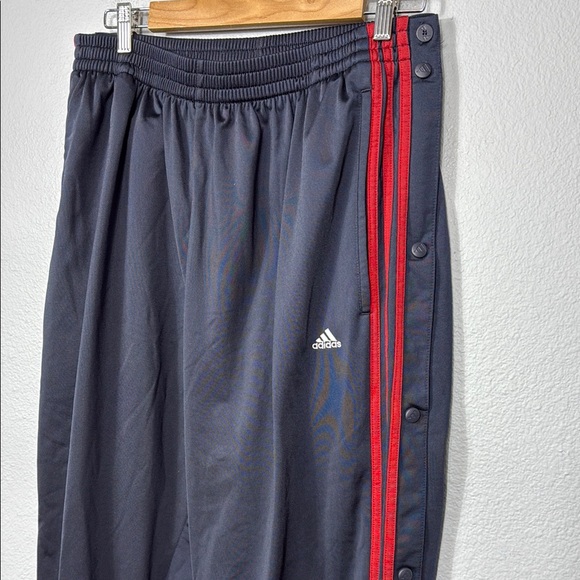 Vintage Adidas Navy Track Pants with Red Stripes - Picture 1 of 8